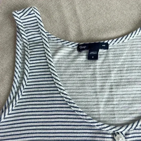 Gap striped tank with clear sequin detail on front. - Picture 2 of 5